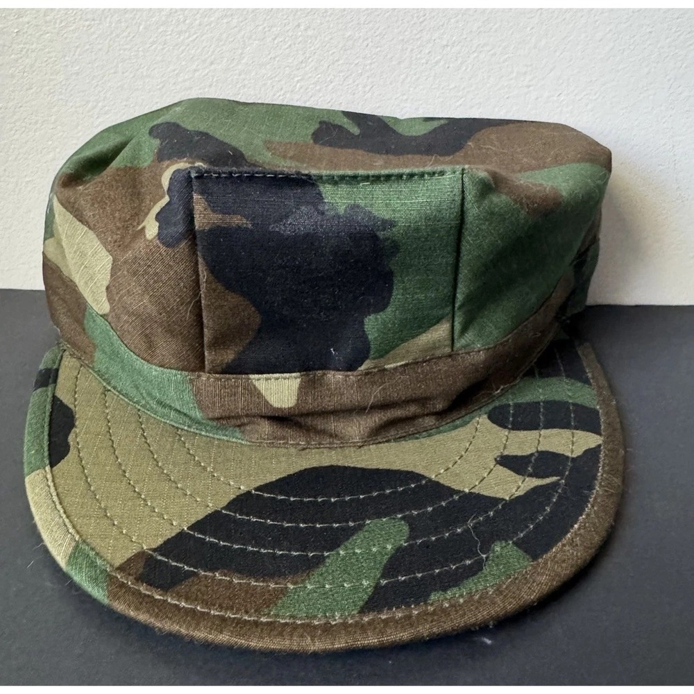Marine Corps 8-Point Woodland Cover -USMC Utility Hat  -Gov't Issue -Size Medium